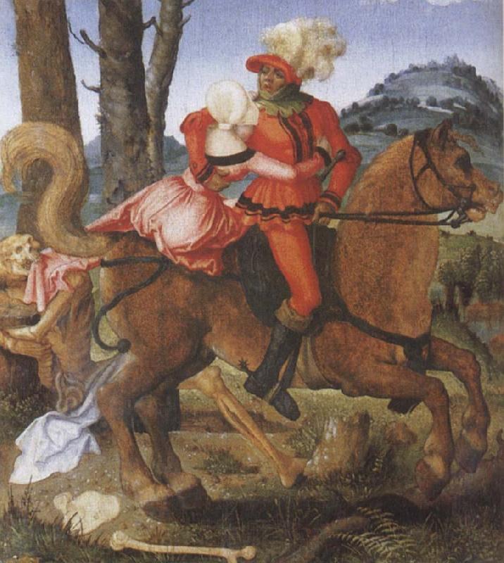 Hans Baldung Grien The Knight the Young Girl and Death Spain oil painting art